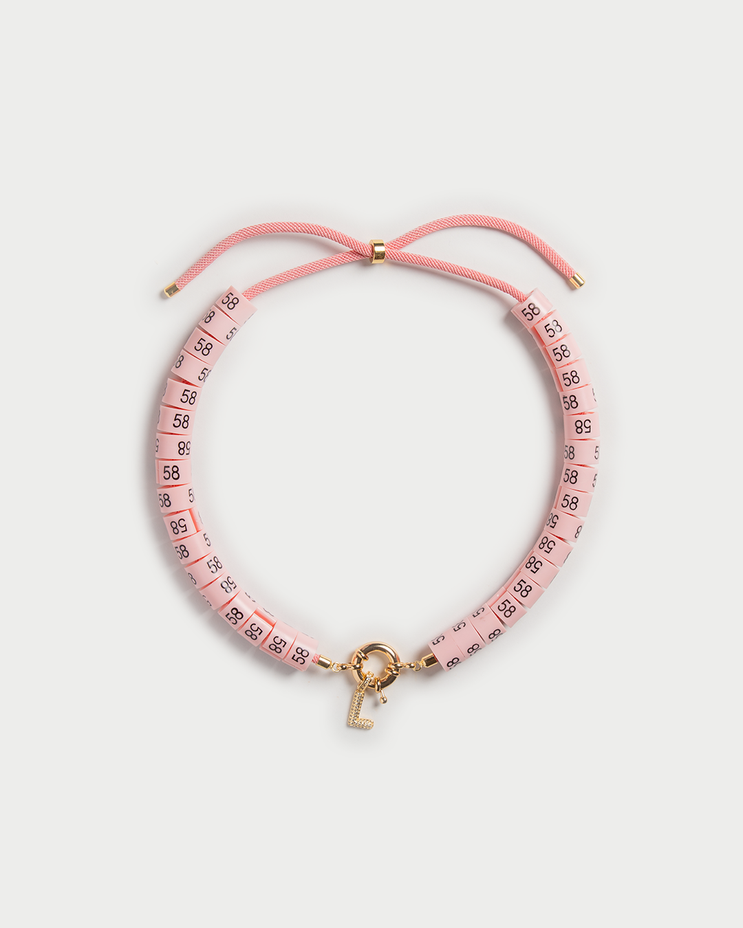 Necklace Liaa in color baby pink with slim pendant
