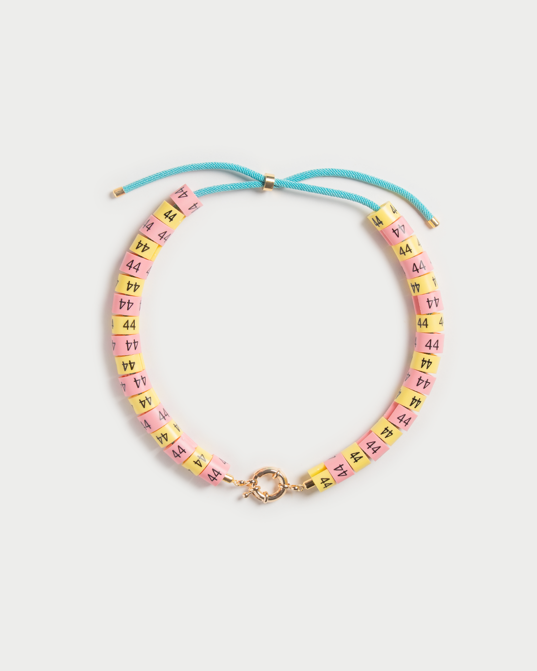 Necklace Luma in colors yellow and pink inspired by the sun 