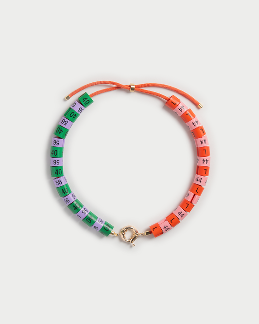 Necklace Nike - the eccentric unisex - dual colored: pink and red, lilac and dark green 