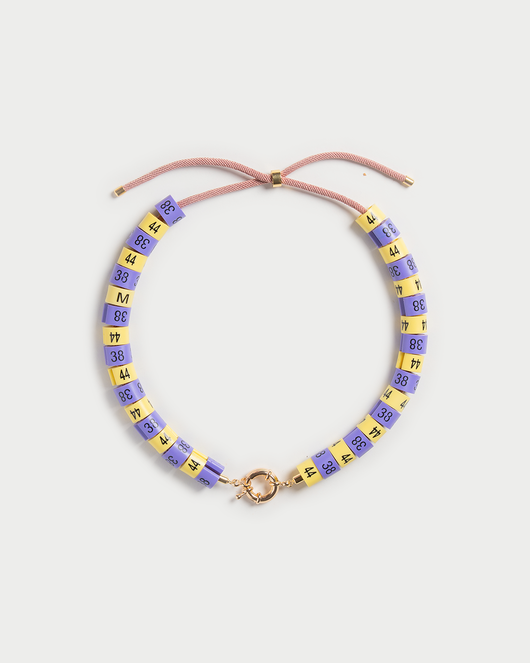 Necklace Zora in colors yellow butter and purple inspired by the sun-kissed ocean horizons